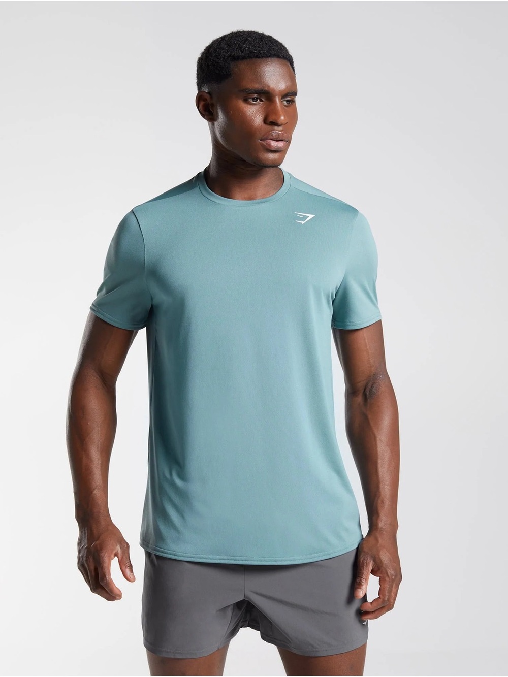 Gymshark Menโs Seafoam Performance Short Sleeve Tee